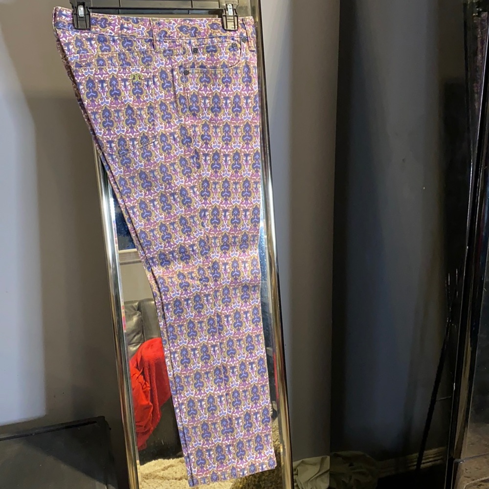 Mint Tory Burch patterned Cropped Skinny Jean